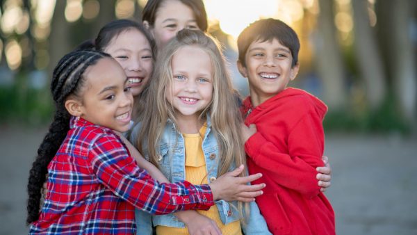 Children hugging