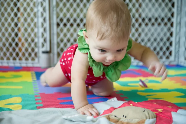 Baby crawling